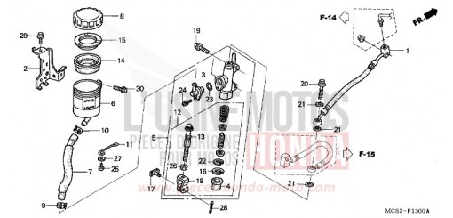 MAITRE-CYLINDRE FREIN AR. (ST1300) ST13002 de 2002